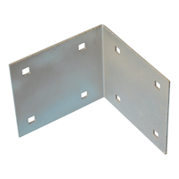 Dock Edge Stationary Galvanized Metal Dock Corner Plate / Hardware, 1/8-in Front_Angled_Left