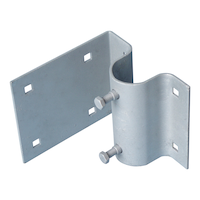 Dock Edge Stationary Galvanized Metal Dock Inside Corner Leg Holder, 1/8-in Front_Angled_Left