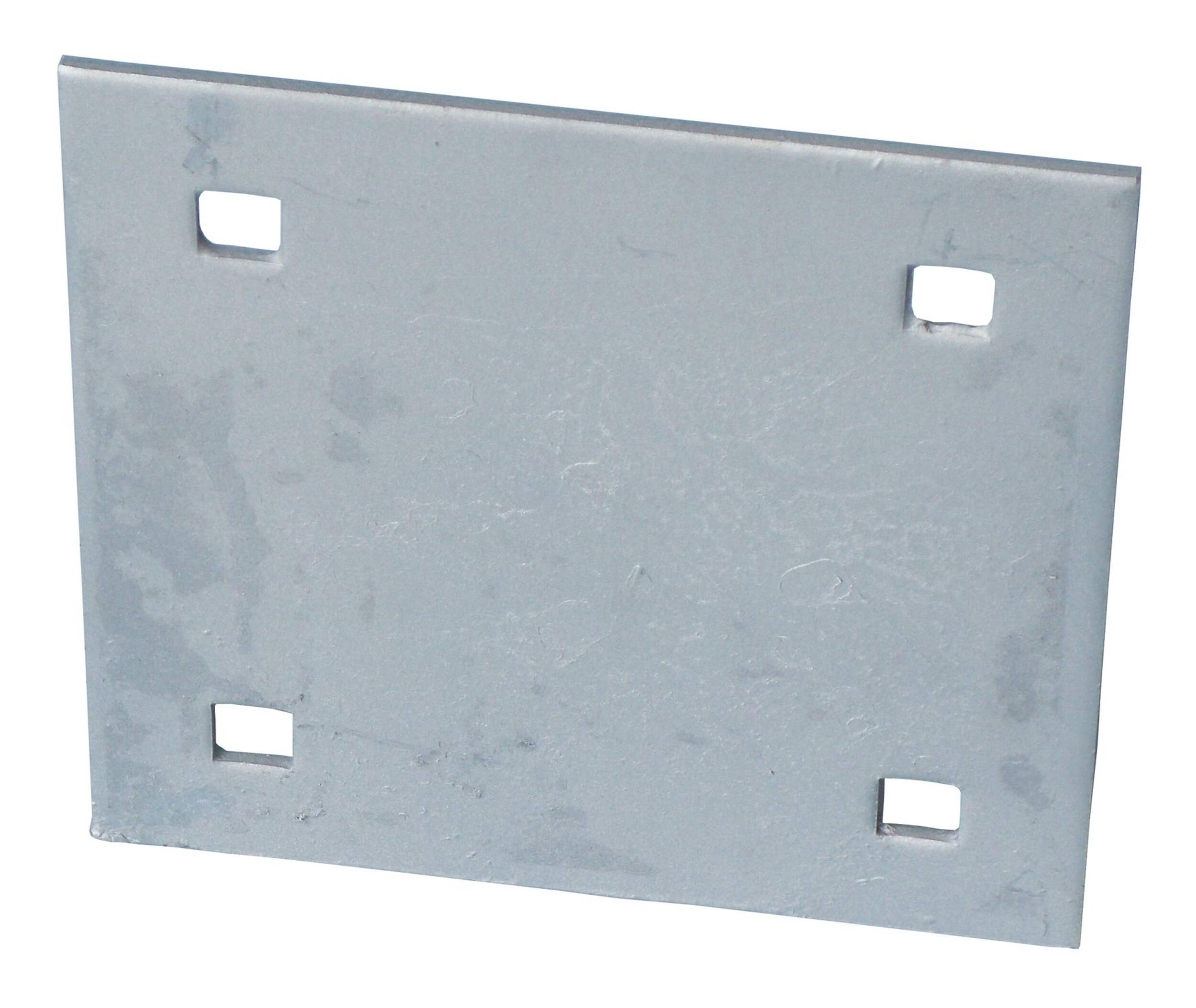 Dock Edge Stationary Galvanized Metal Dock Backer Plate / Hardware, 1/8-in Front_Angled_Left