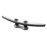Dock Edge Cast Iron Galvanized Dock Cleat, 8-in Front_Angled_Left