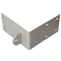 Dock Edge Galvanized Steel Male Corner Hinge, Outside 1/4 Front_Angled_Left