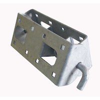 Dock Edge Heavy-Duty Galvanized Steel Connector Hinge, 1/4-in Front_Three_Fourths_Angled_Left