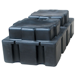 Dock Edge Howell 550 Dock Float, Black, 2-ft x 4-ft x 16-in Front_Angled_Left