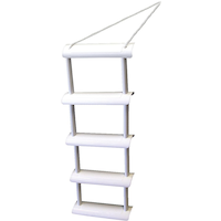 Blueline 5-Step Folding Boat Ladder Rope, 250-lb Weight Capacity