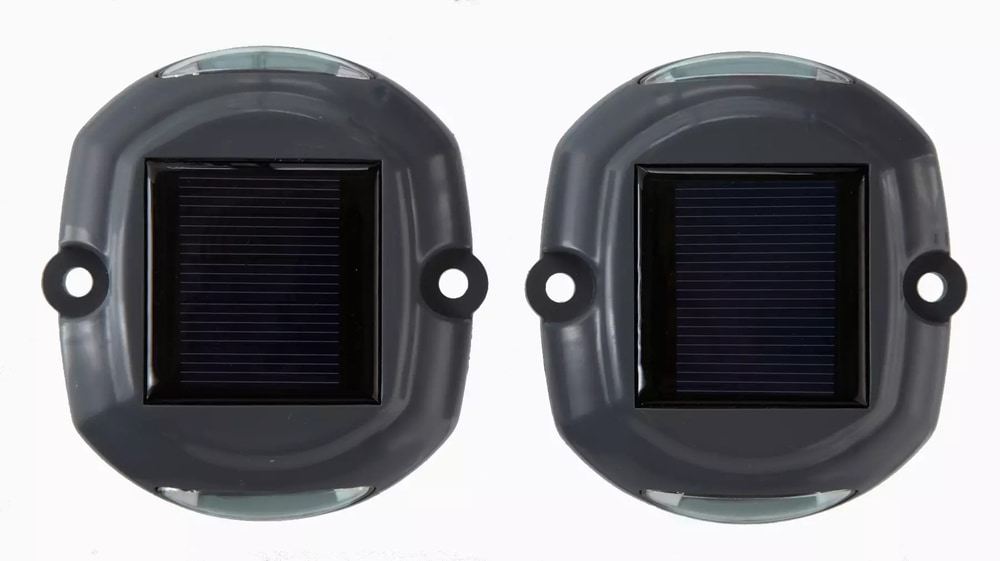 Dock Edge Wireless Solar LED Dock Lights, Waterproof, 2pk, Grey Canadian Tire