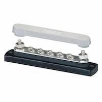 Attwood Blue Sea Systems 10 Gang Bus Bar with Cover Front_Angled_Left