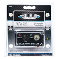 Invincible Marine 3-Way Auto Bilge Pump Switch Panel with 10 Amp Breaker