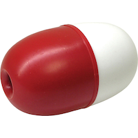 Invincible Marine Buoy, Red / White 3-in x 5-in Front_Angled_Right