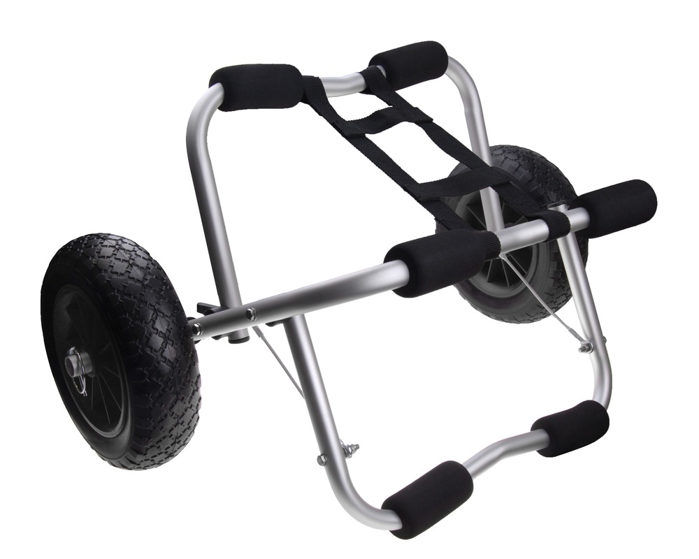 Chariot en aluminium pour kayak et canot avec sangles de retenue