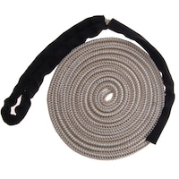 Blueline Mooring Nylon Dock Line/Rope, with Chafe Guard, White, 1/2-in x 15-ft