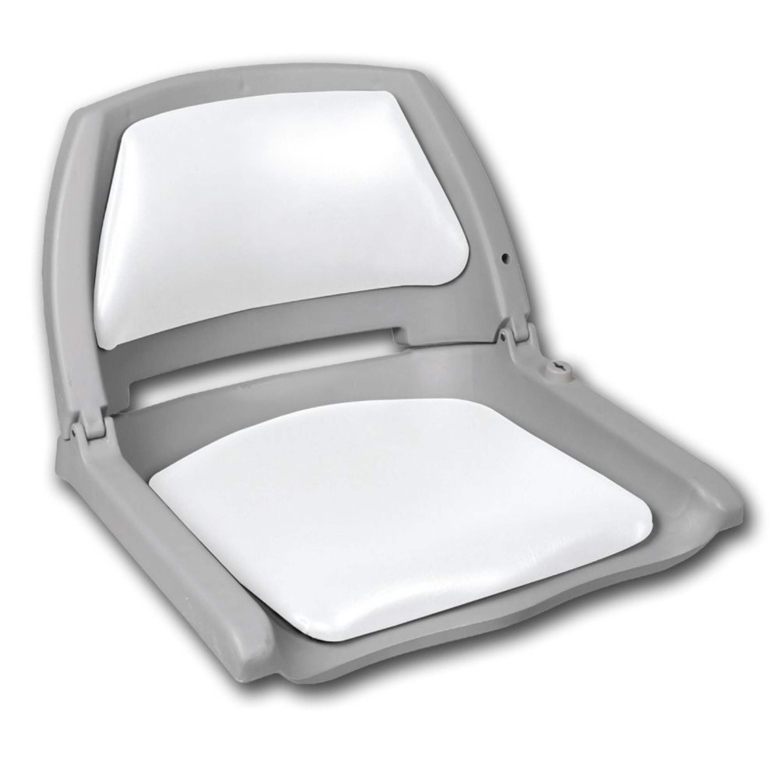 Siège moulé et pliant pour bateau de pêche Leopard avec coussins de qualité marine, 16 po H x 20 po la x 19 po P Front_Angled_Right