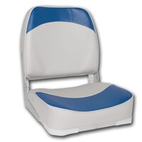 Leopard Marine Grade Vinyl Low-Back Folding Fishing Boat Seat Front_Three_Fourths_Angled_Right