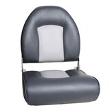 Siège de bateau pliable en vinyle modèle ergonomique de qualité marine Leopard, 21,5 po H x 17,5 po la x 15,0 po P Front_Angled_Right