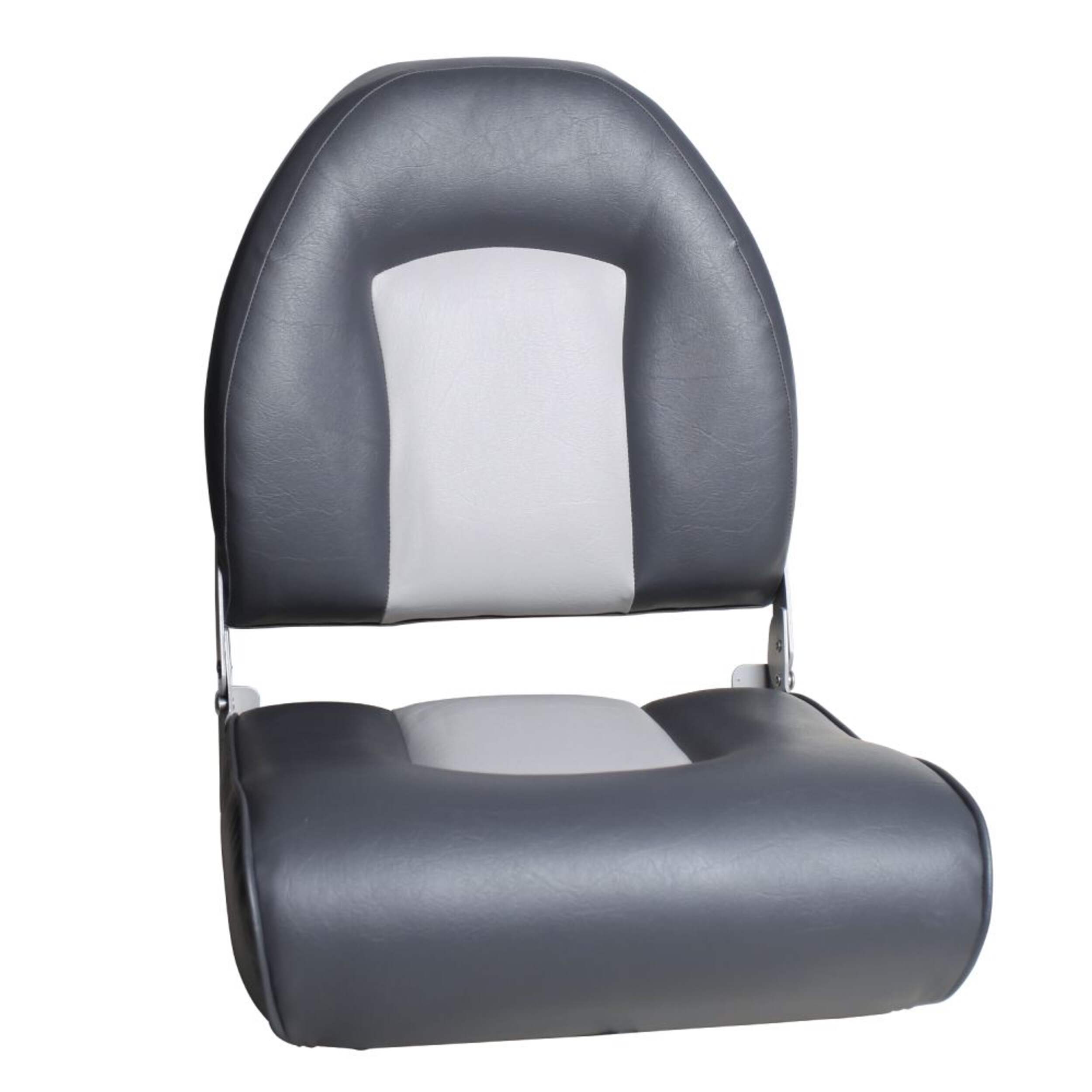 Leopard Marine Grade Vinyl Ergodesign Folding Boat Seat, 21.5-in H x 17.5-in W x 15.0-in D Front_Angled_Right