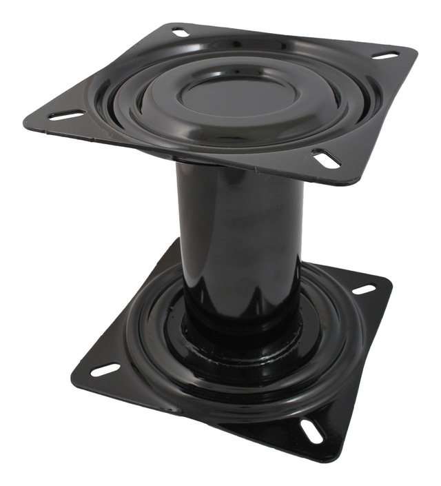 Leopard Economy Pedestals for Boat Seat, Black Powder Coated, 7in