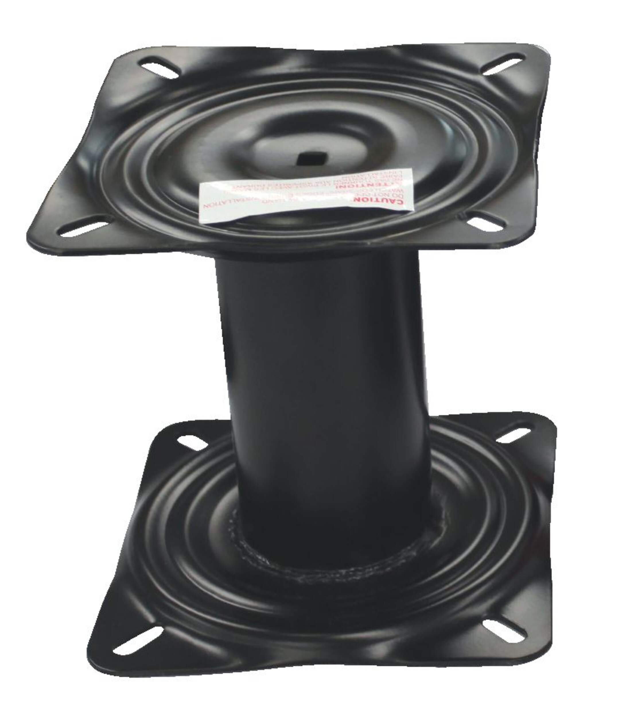 Leopard Economy Pedestals for Boat Seat, Black Powder Coated, 7-in Front_Elevated