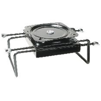 Clamp-On Swivel Boat Seat Mount for Boat Seat, Black Powder Coated, 7-1/2-18-in Front_Angled_Right