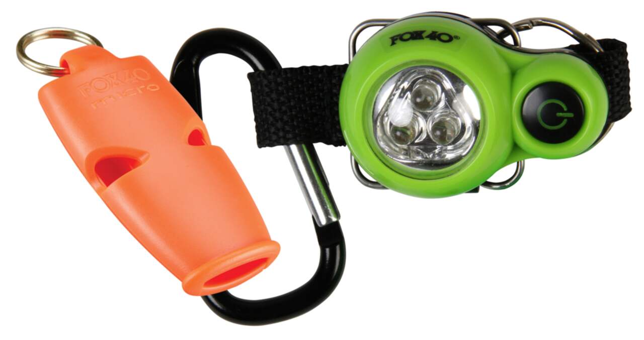 Fox 40 Adventure XP LED Light & Micro Whistle Combo, Assorted