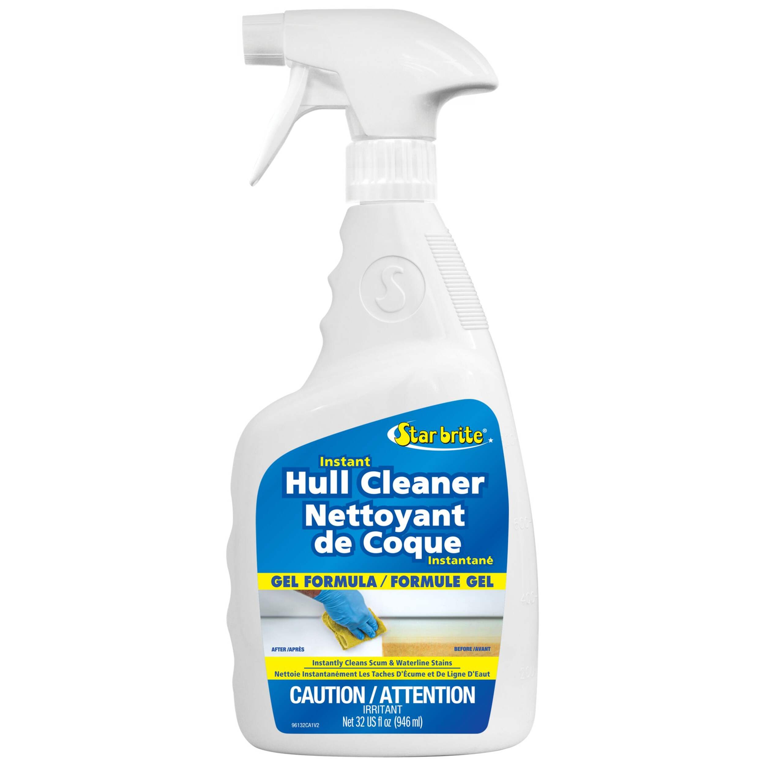 Gel nettoyant aérosol pour coque de bateau Star Brite, 32 oz Front_Flat