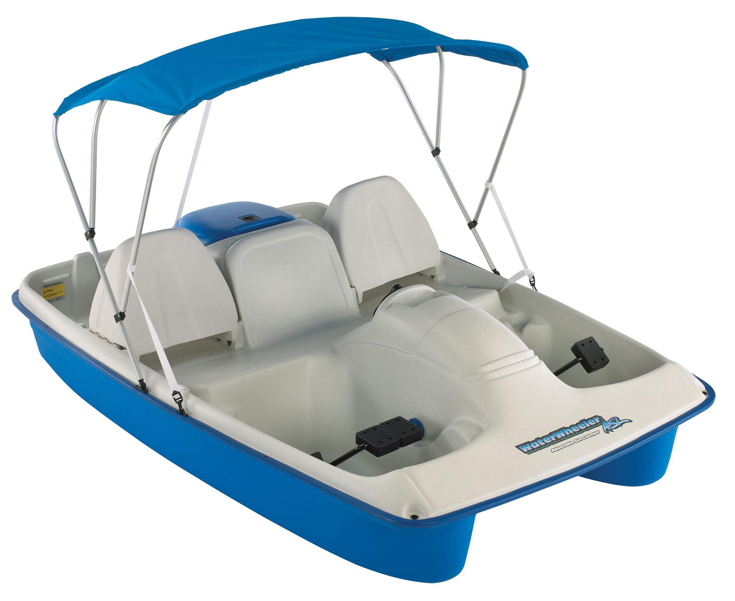 Sun Dolphin Water Wheeler ASL Electric Pedal Boat, 2-Person, 7.8-ft Front_Three_Fourths_Angled_Right