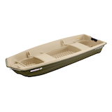 Sun Dolphin American 12 Fishing Jon Boat, 2-Person, 12-ft, Olive Front_Three_Fourths_Angled_Left