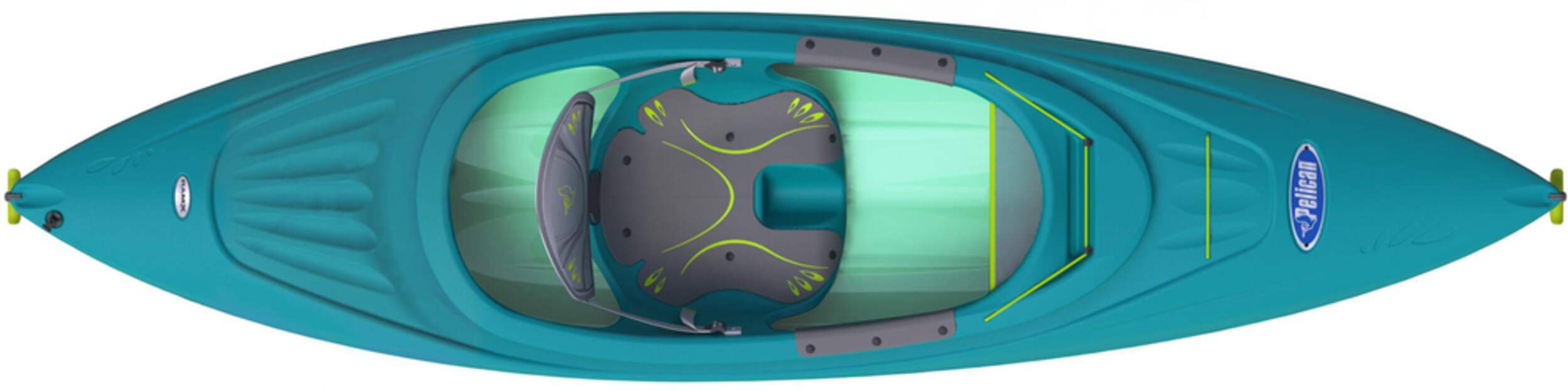 Pelican Juno 100 Kayak, 9-ft 8-in Overhead_Flat