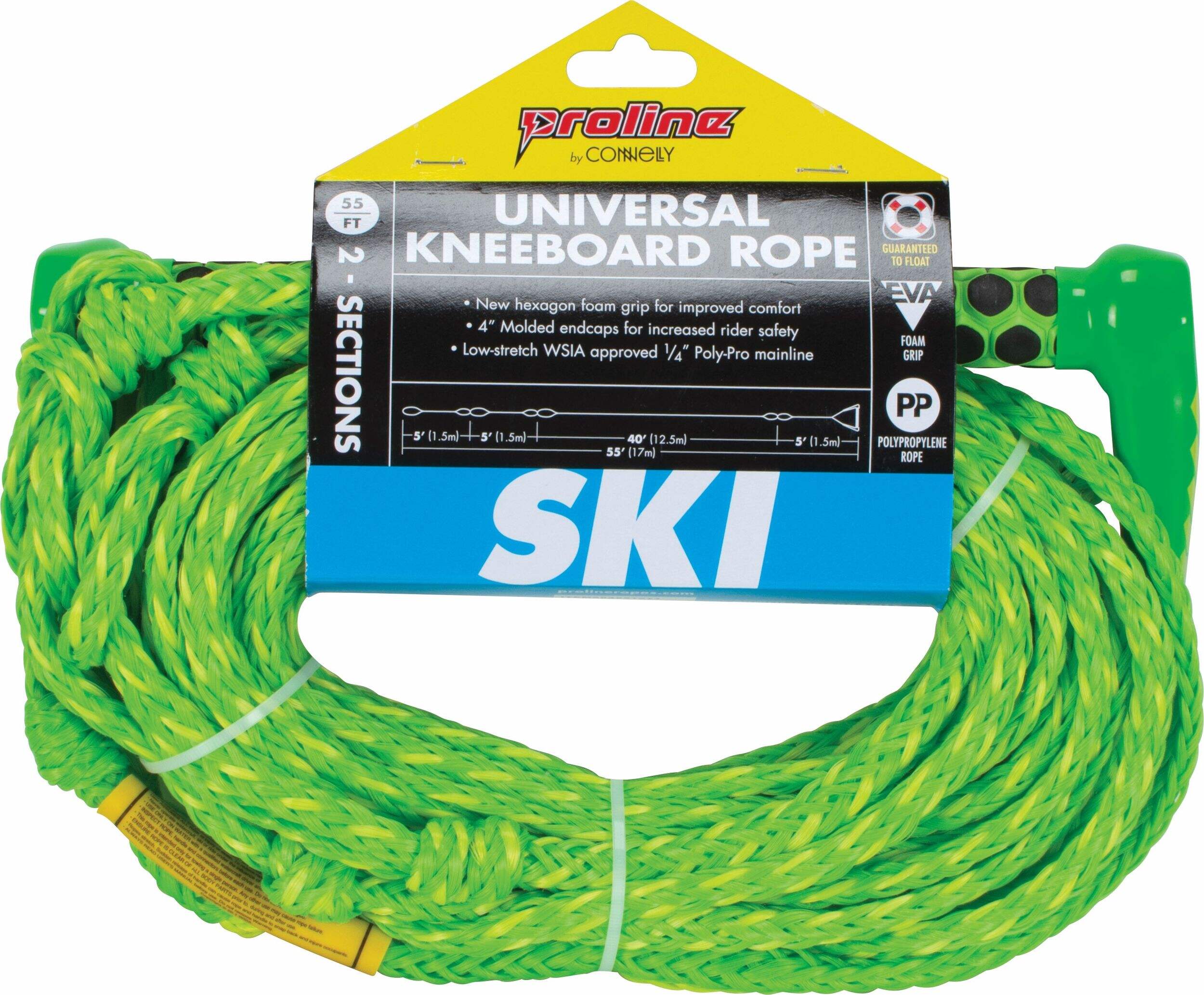Connelly Proline Water Sport Kneeboard Rope, Green, 55in Canadian Tire