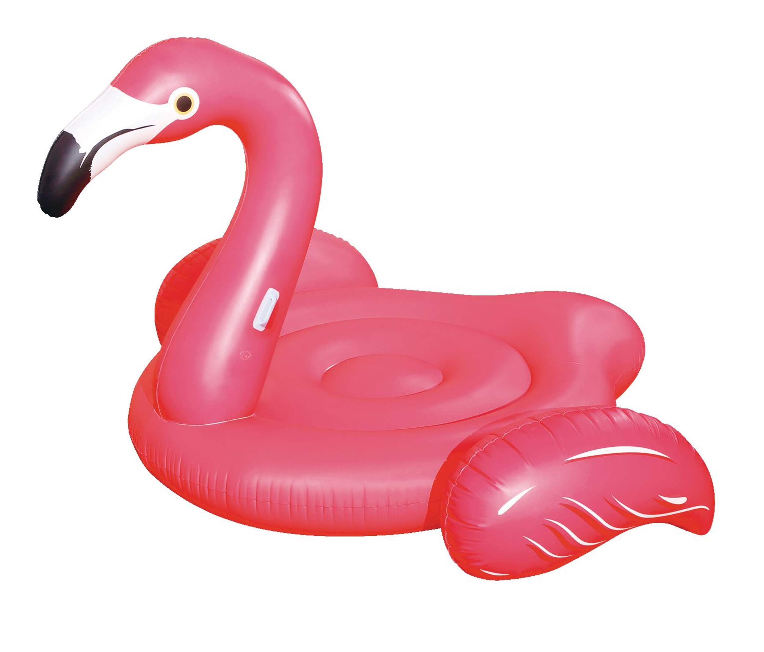 Flamingo Ride-On Lake Inflatable 3-Person Float/Lounger Front_Angled_Left