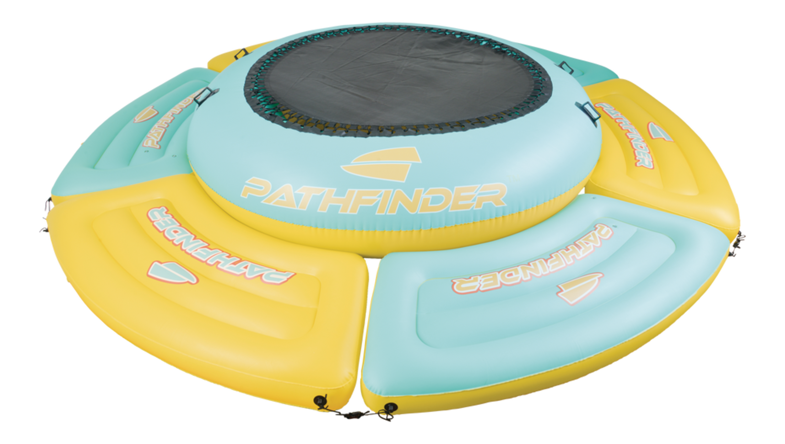 Trampoline d'eau gonflable Pathfinder, 9,2 pi Front_Elevated