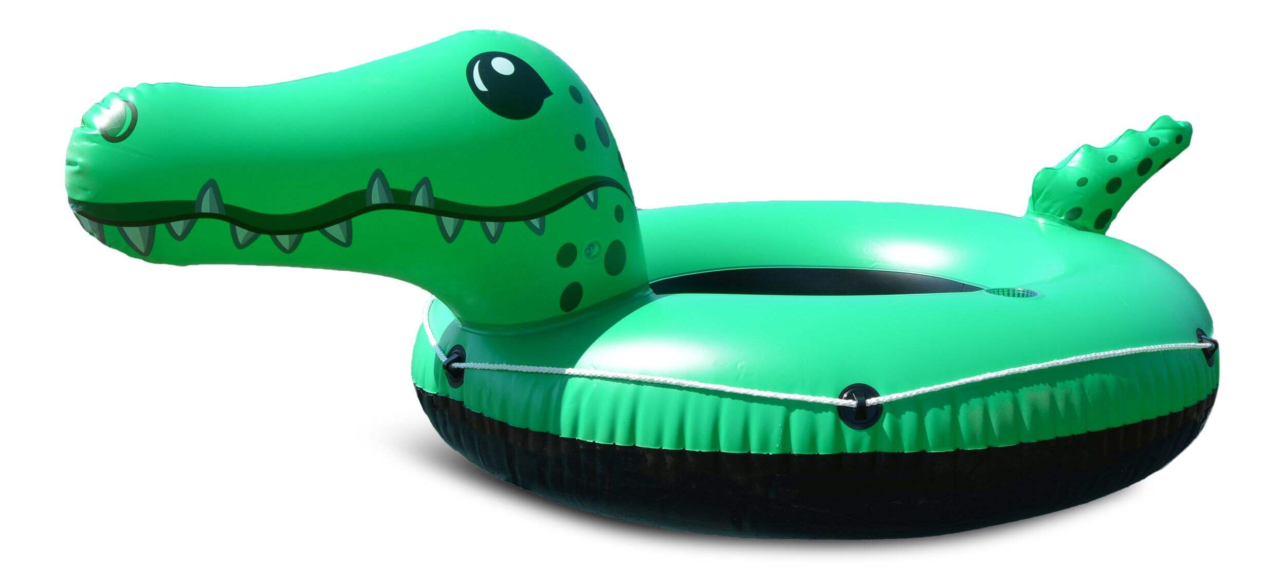 Jouet flotteur gonflable Pathfinder crocodile pour lac, 1 personne, vert Front_Three_Fourths_Angled_Left