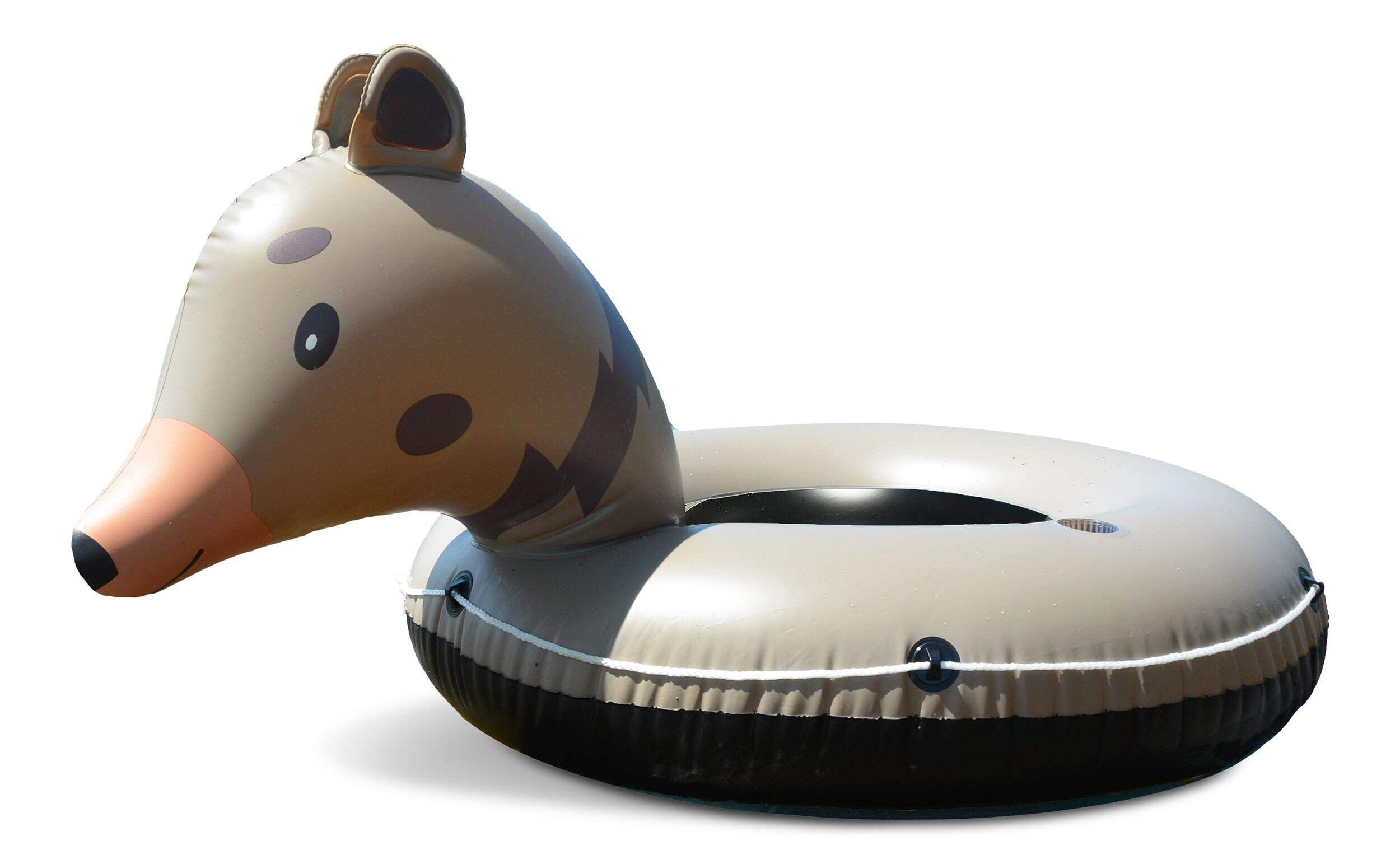 Pathfinder Inflatable Bear River/Lake Tube, 1-Person, Brown Front_Three_Fourths_Angled_Left