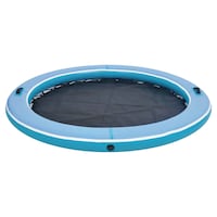 Drop Stich Party Island Lake Hammock Float Ring, 2-3 Person, Blue Overhead_Plunge