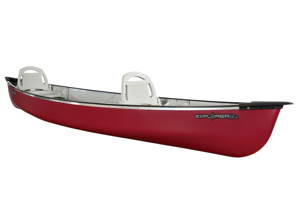 Pelican Explorer Deluxe 2Person Canoe w/2 Folding Seats & Cooler, Tin