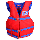 Outbound Kids' Padded PFD/Life Jacket, Red