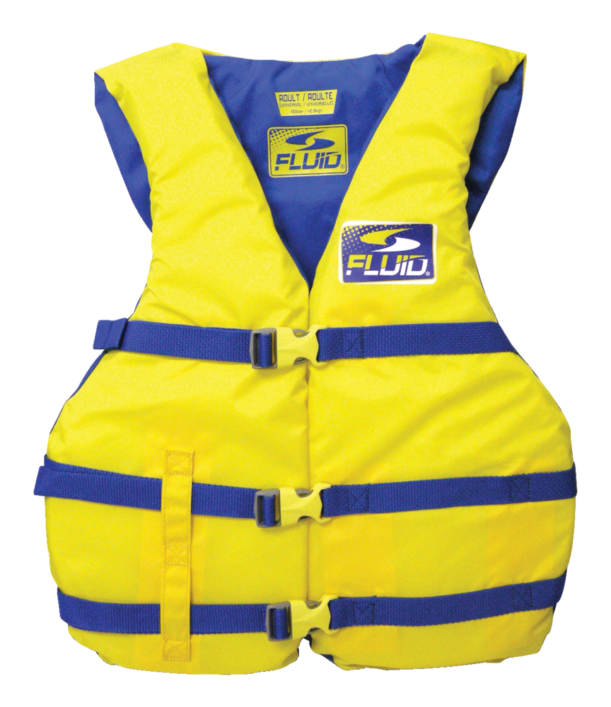 Fluid Universal Three-Belt PFD/Life Jacket, Yellow