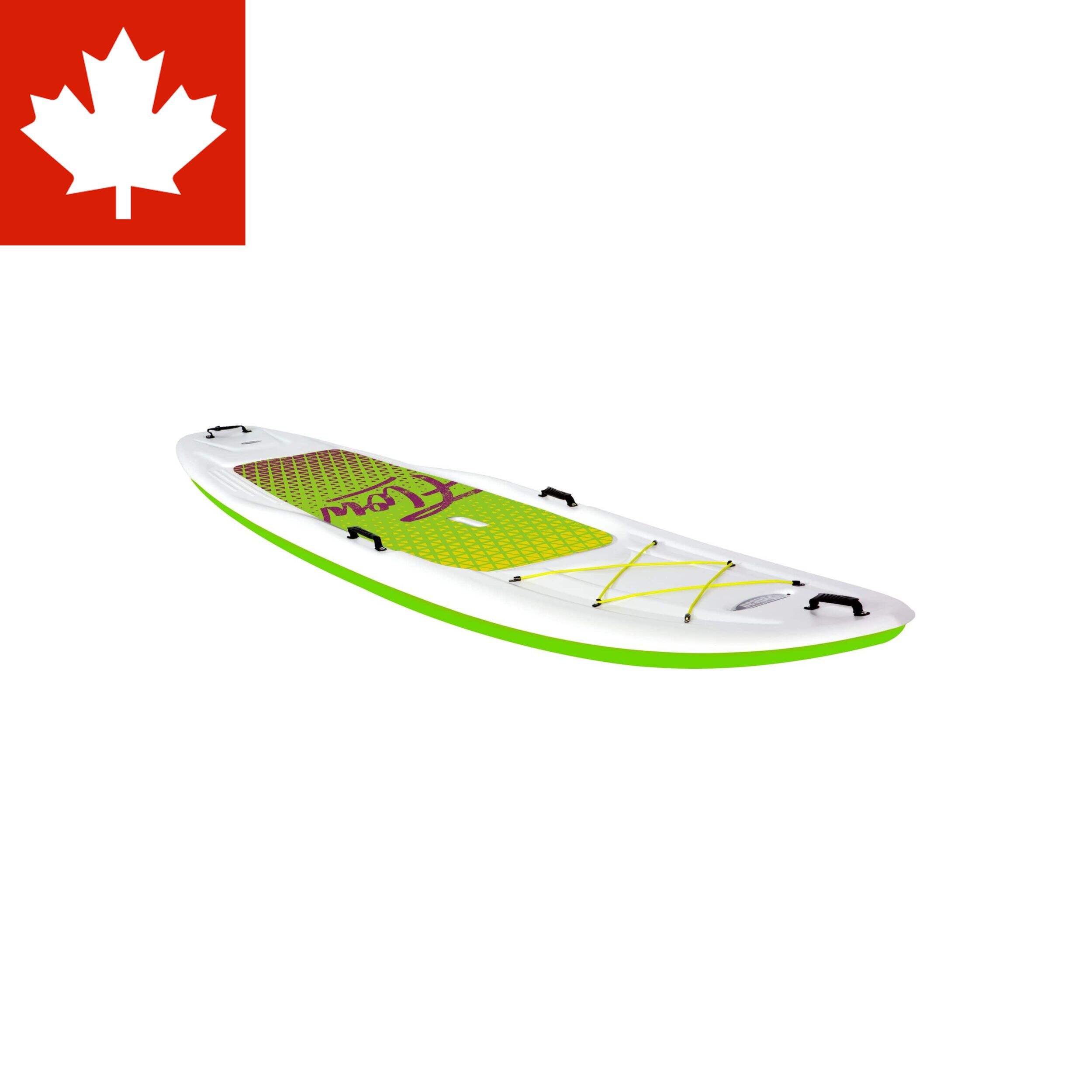 Pelican Flow 106 1-Person Stand Up Paddle Board, White/Green, 10-ft-6-in Composite_or_Mixed