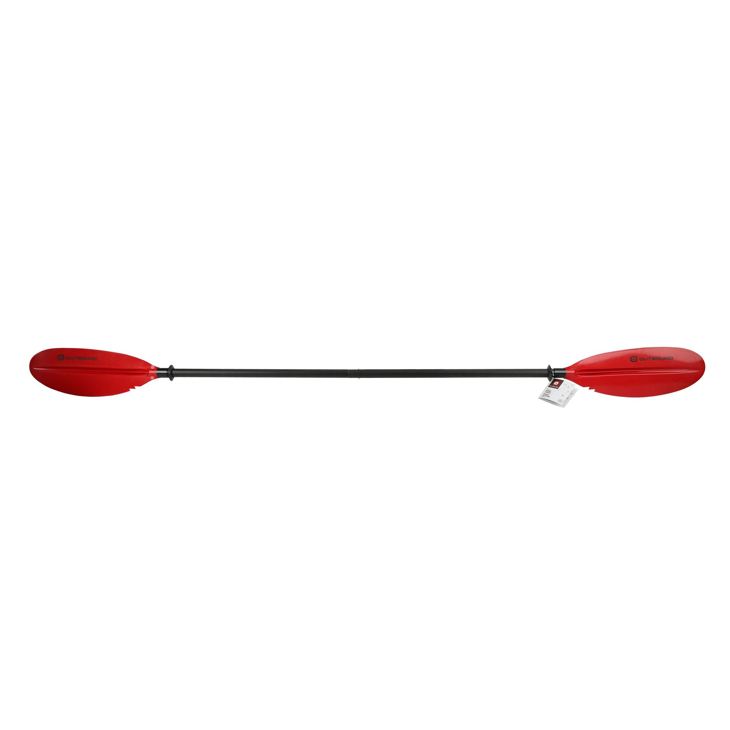 Outbound Aluminum Kayak Paddle, Lightweight, Red, 90.5-in Front_Flat