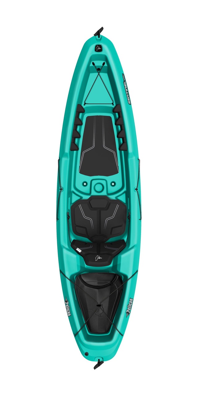 Pelican Sentinel 100X EXO Recreational 1Person Kayak, Seafoam/White, 9
