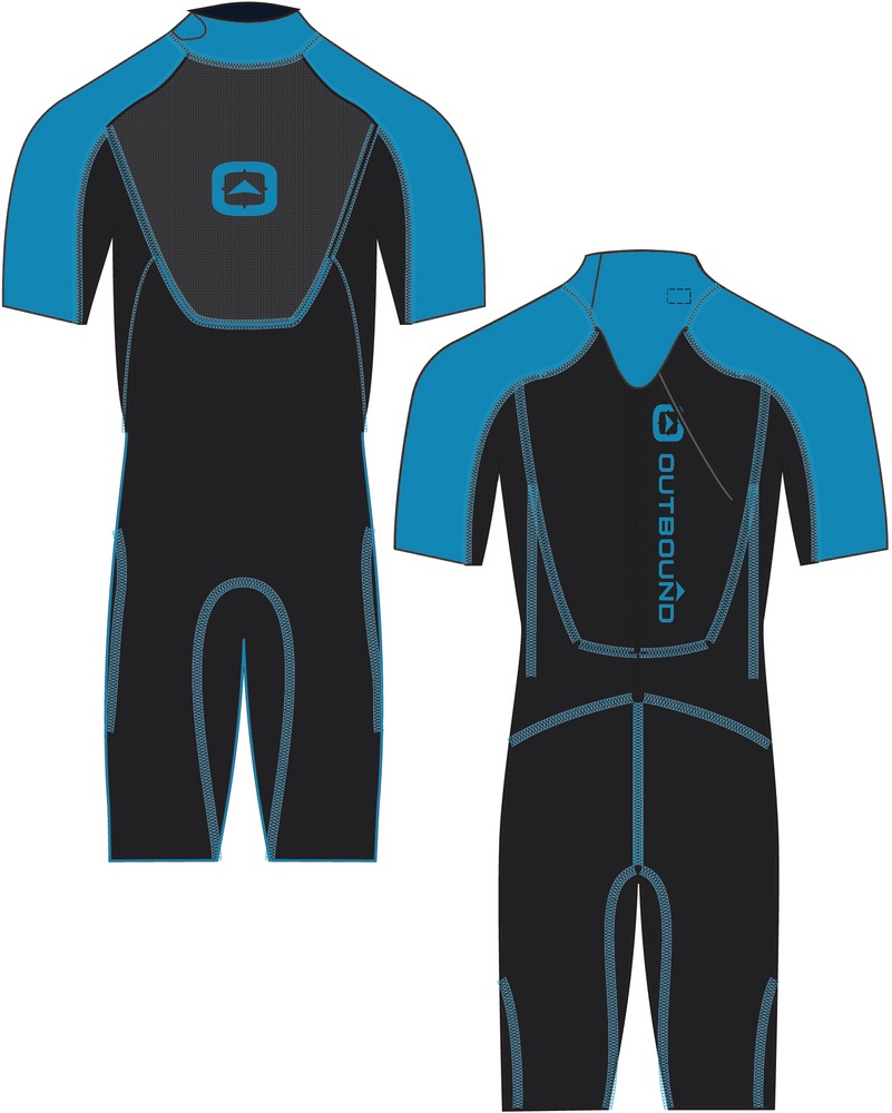 Outbound Youth Shorty Wetsuit/Springsuit, Blue, Size 10 Canadian Tire