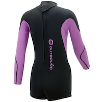 Outbound Women's Spring Wetsuit, Shorty, Black/Purple, Assorted Sizes