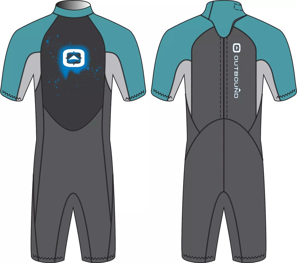 Outbound Youth Shorty Wetsuit/Springsuit, Assorted Colours, Size 8