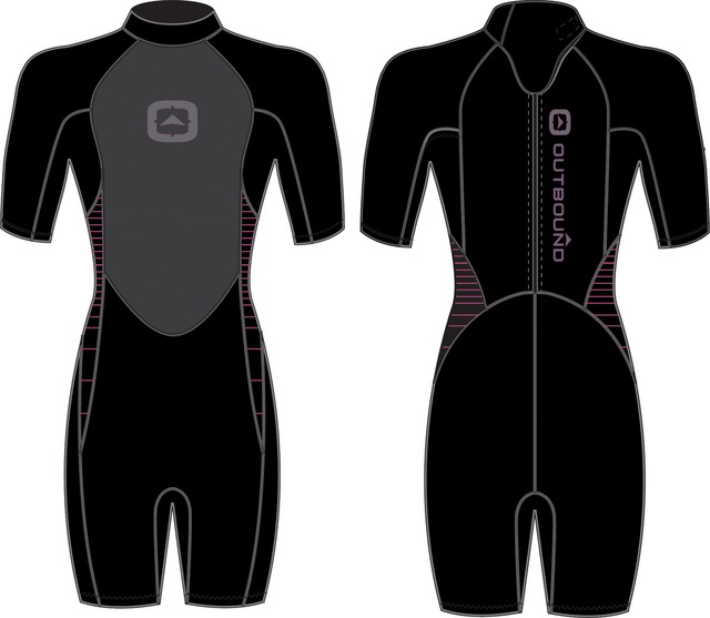 Outbound Women's Wetsuit, Black/Pink Canadian Tire