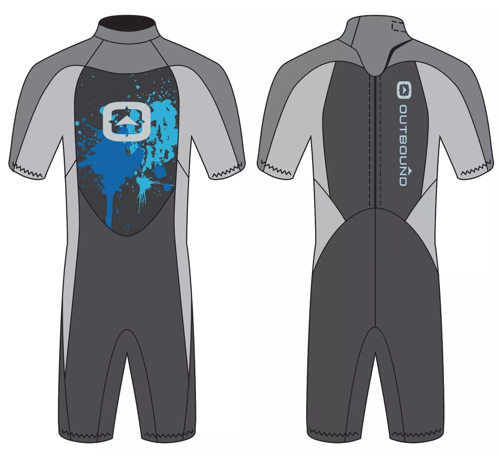 Outbound Youth Shorty Wetsuit/Springsuit, Assorted Colours, Size 6