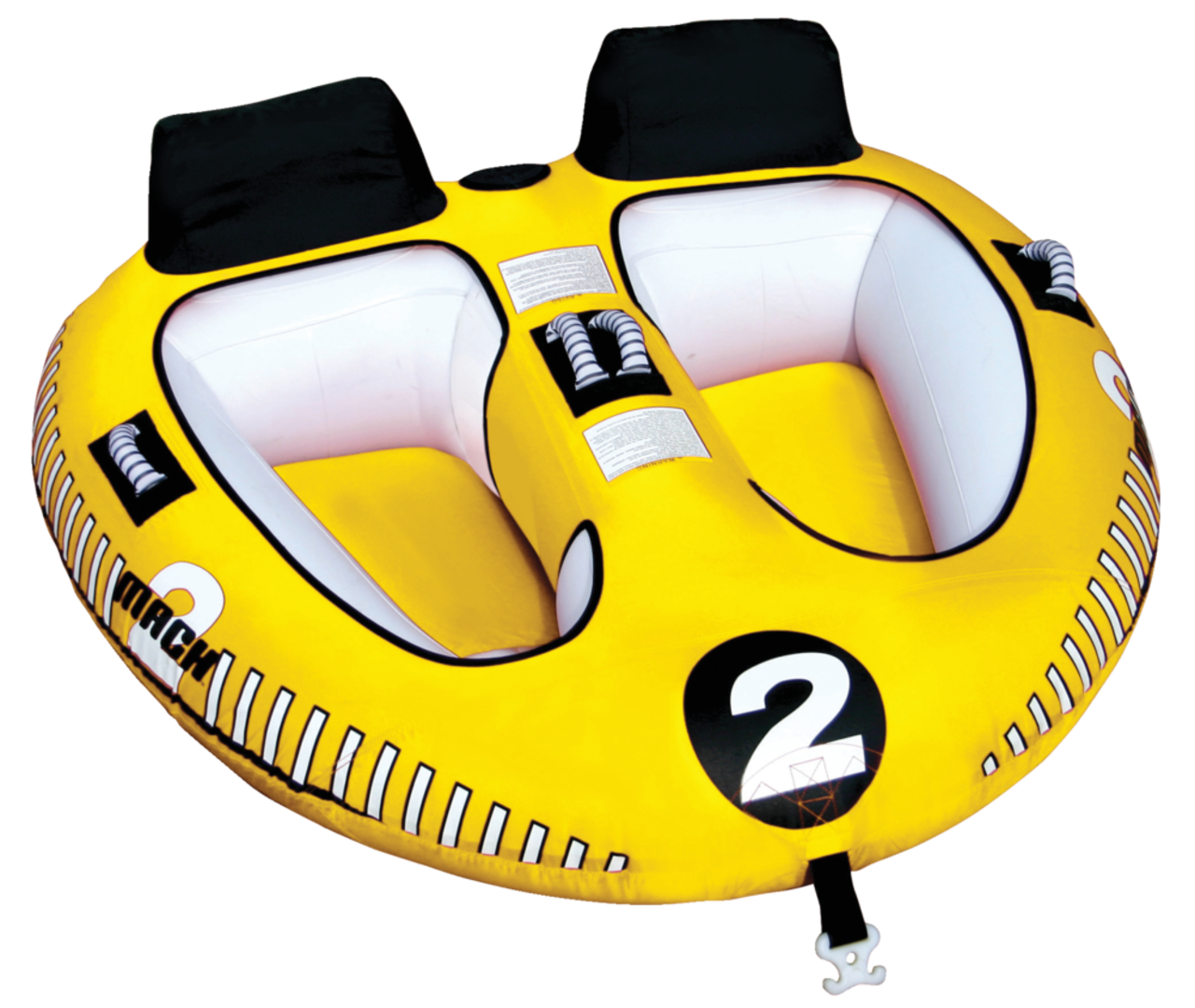 Airhead Mach 2 Air-Pump Inflatable Water Boating 2-Rider Towable