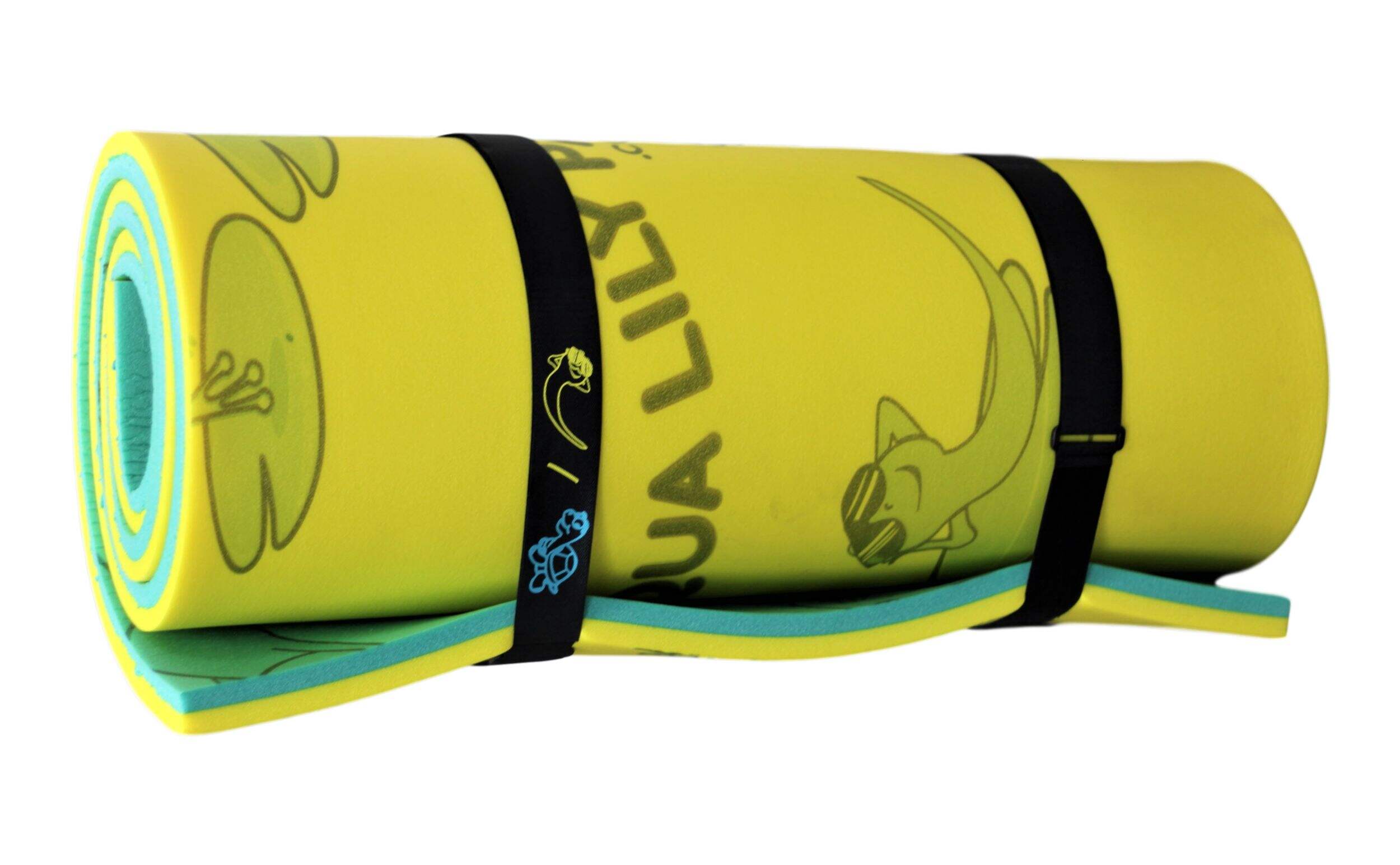 Aqua Lily Pad 3-Layer Lake/River Floating Water Mat, 1-Person Raft Front_Three_Fourths_Angled_Right