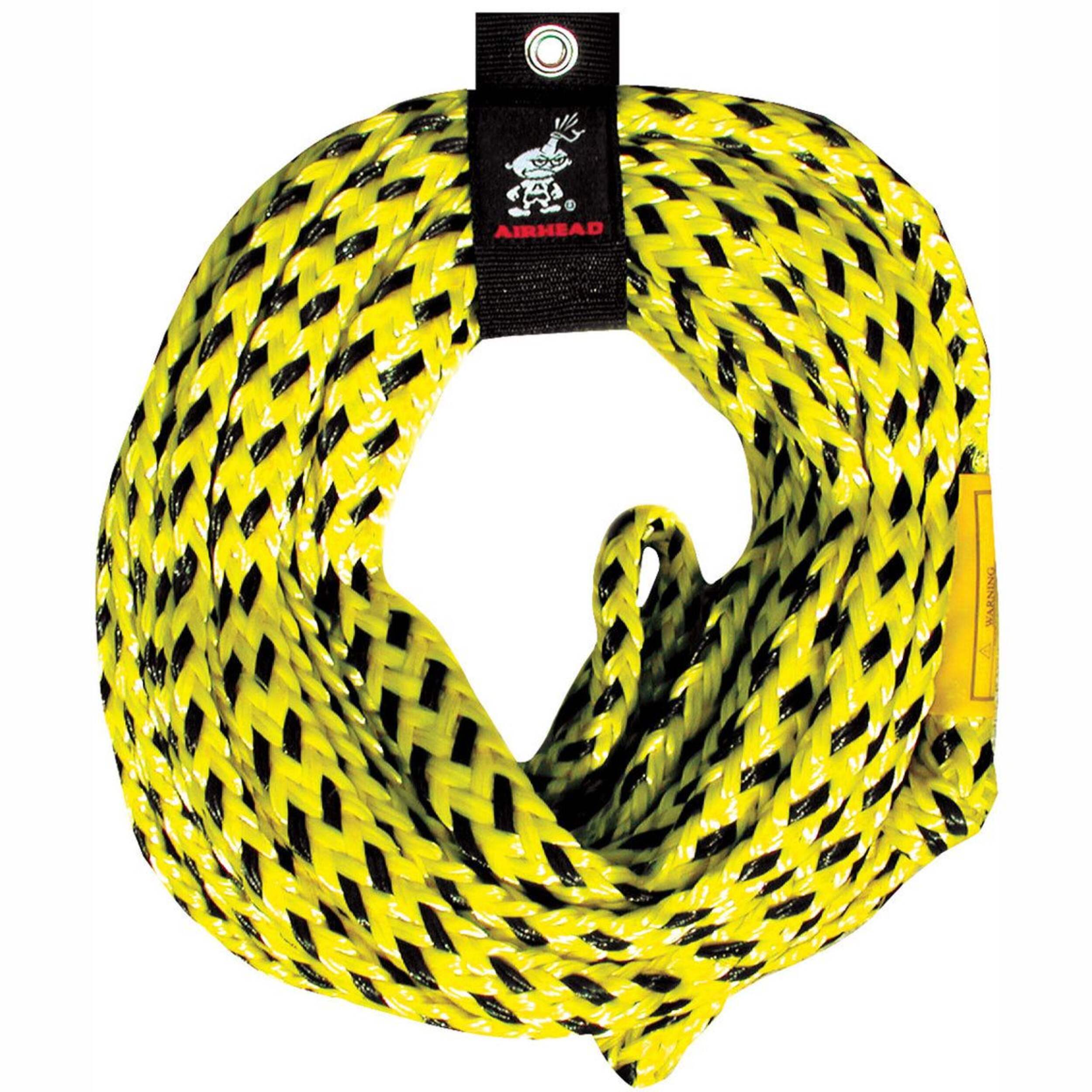 Airhead Super Strength Water Sport Heavy Duty Tube Tow Rope, Yellow, 60-ft Front_Flat