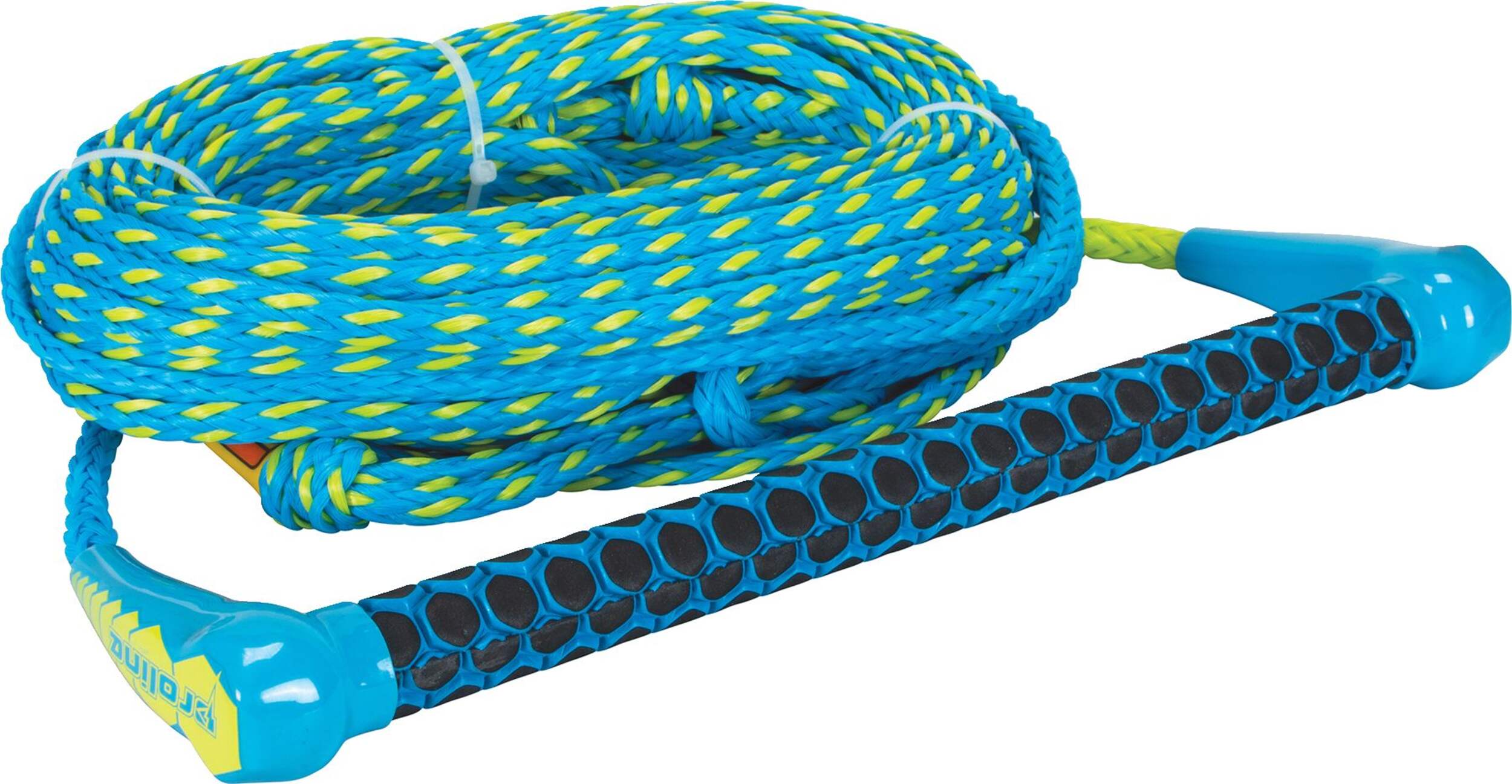 Connelly Proline Performance Water Sport Heavy Duty Wake/Wakeboard Rope, Blue/Yellow, 70-ft Front_Three_Fourths_Angled_Right
