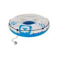 Outbound Inflatable Floating River/Lake Connectable 1-Person Tube/Ring, White/Blue, 47-in Front_Flat