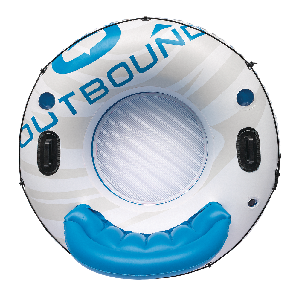 Outbound Inflatable Floating River/Lake Connectable 1-Person Tube/Ring,  White/Blue, 51-in | Canadian Tire