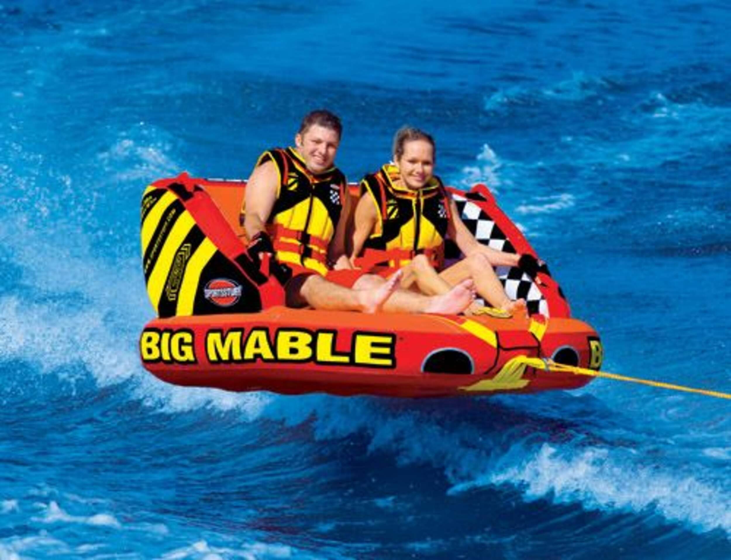 Airhead Big Mable Air-Pump Inflatable Water Boating 2-Rider Towable ...